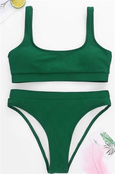 Women's Green Bikini's & Two.